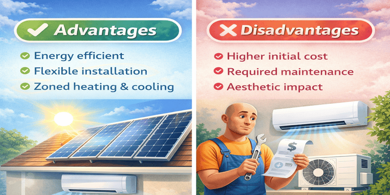 Advantages and disadvantages of a mini split air conditioning system