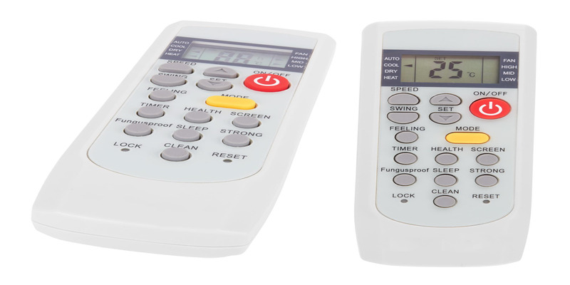Air conditioner remote controls.