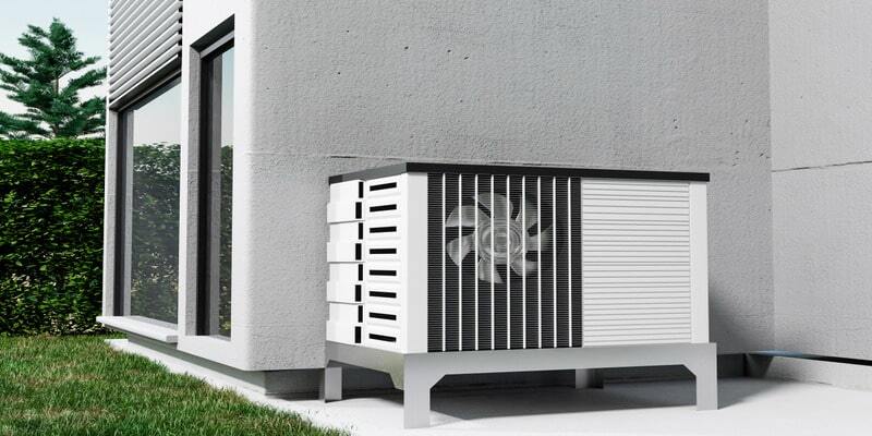 Hidden air conditioner unit outside