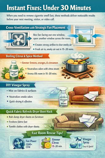 Instant ways to remove cigarette smell in under 30 minutes