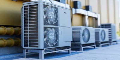 Modern HVAC units qualifying for state and federal incentives